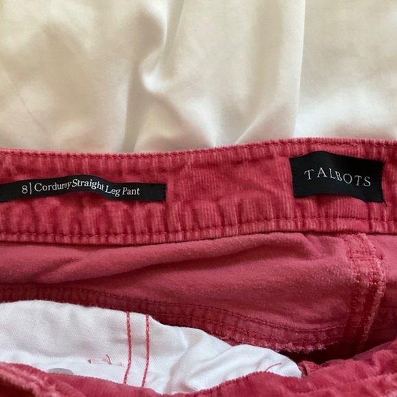 Talbots Women’s Pink Stretch Corduroy Straight Leg Pants - Picture 5 of 6